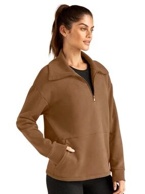 Beyond Yoga Trek Pullover Sweater in Toffee